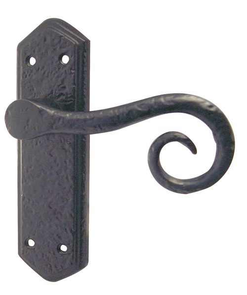 Royal Black Antique Lever on Backplate